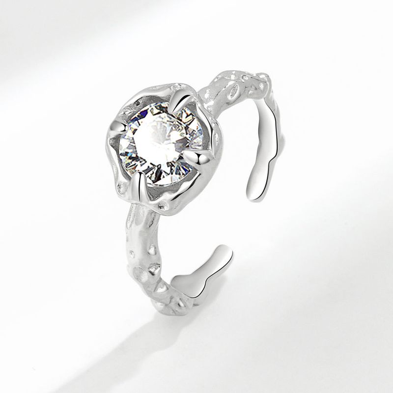 Stempel VENUS Sier Kleur Zircon Geometrie Ring Voor Vrouwen Meisje Mode Onregelmatige Sieraden Verlovingscadeau Druppel_voghion.com