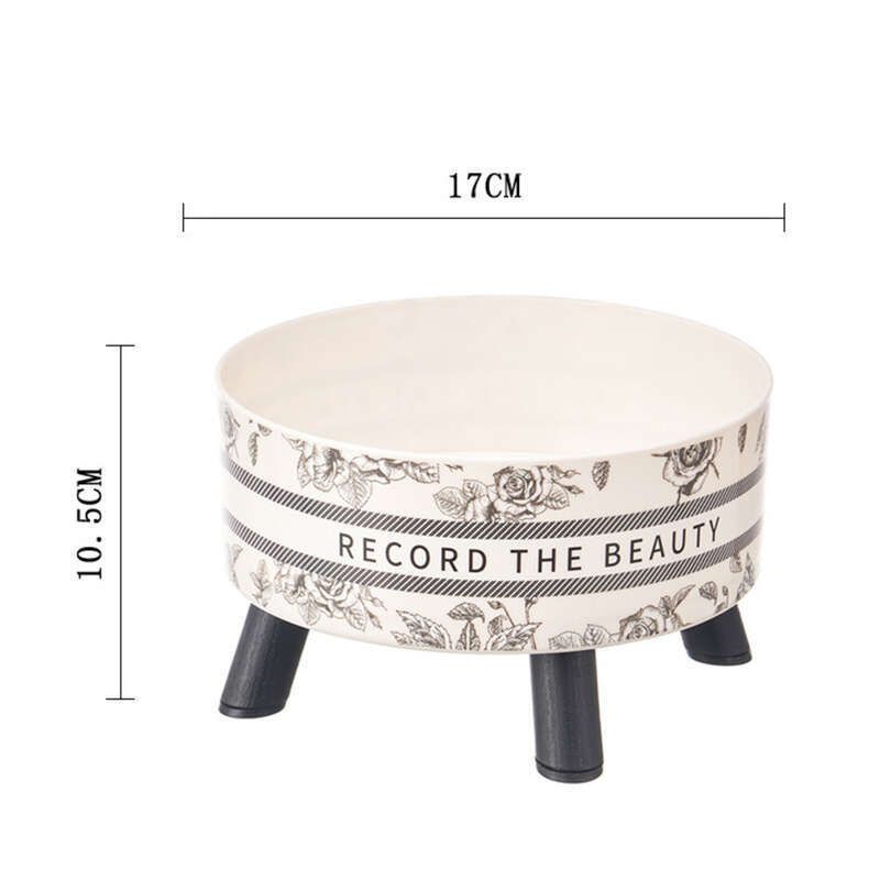 Bacia de alimentação de aço inoxidável com capacidade anti-batida para gatos, proteção de pescoço com pés altos, tigela grande para animais de estimação_voghion.com