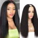 V Part Wig Human Hair Kinky Straight Wigs for Women Brazilian Yaki Straight Clip in Wigs Remy Hair_voghion.com