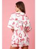 Damenbekleidung Satin Bedrucktes Zweiteiliges Set Home Kleidung Pyjamas_voghion.com
