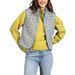 Gilet zippé en polaire gaufrée pour femme, col montant, sans manches, superposition légère et chaude pour l'automne et l'hiver_voghion.com