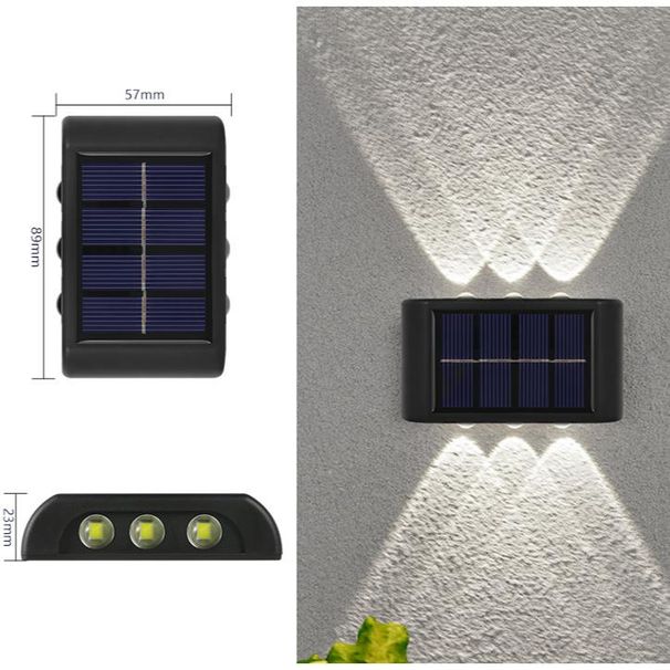Solar-Wandleuchte für den Außenbereich, IP65, wasserdicht, für Balkon, Wandleuchte, Beleuchtung im Freien, Solarlampe für Hof, Straße, Garten, Dekor XYZ_voghion.com