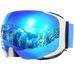 COPOZZ Magnetic Ski Goggles For Adults, Layer Anti-Fog, Unisex, Large Spherical Shape, Compatible With Prescription_voghion.com