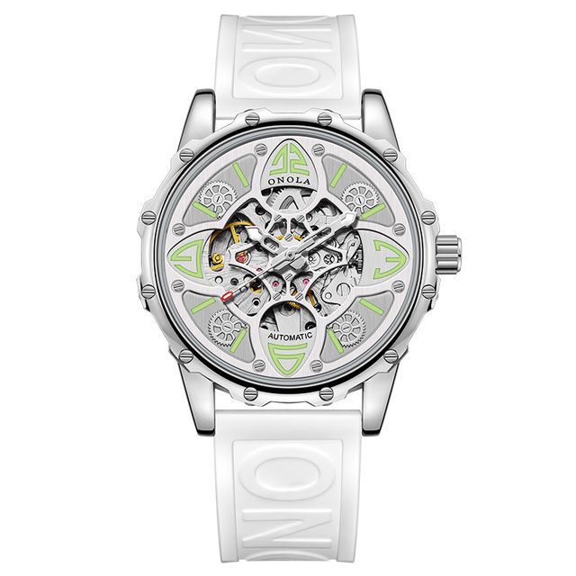 Orologio da uomo ONOLA, moda, alta qualità, completamente automatico, in silicone impermeabile, con cinturino in silicone._voghion.com