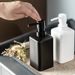 Handmade Ceramic Dispenser Bottles (340ml) – Matte White & Black Refillable Containers For Soap, Lotion & Shampoo – Elegant Bathroom, Spa & Home Decor_voghion.com