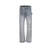 Men's and Women's Washed Buttons Editor's Decorated Pants Unisex Distressed Bootcut Jeans_voghion.com