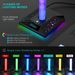 RGB Gaming Hoofdtelefoonstandaard Transparante LED-lamp Computer Desktop Displayhouder USB2.0-poort 3,5 mm audio-aanraakbediening voor pc_voghion.com