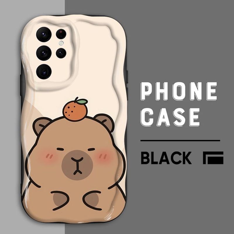 Funny Cute Capybara Phone Case for Samsung Galaxy S20 FE S23 FE S22 Plus S24 S25 Ultra S21 S23 S25 Ultra S25 Plus Soft Cover_voghion.com