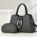 Damentaschen Zweiteilige Mutter-Kind-Tasche Neue Temperamenthandtasche Modische, einfache Textur-Umhängetasche_voghion.com