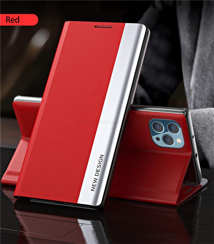 Flipfodral För iPhone 14 Pro 13 11Pro Max 12 Mini XS XR X SE 2020 6 6S 7 8 Plus Lyx Stativ Bokfodral Telefon Coque läderväska_voghion.com