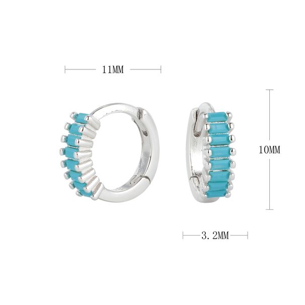 Orecchini a bottone rotondi in argento Sterling S925 con zirconi da donna con placcatura in rodio/oro - Elegante design geometrico per l'uso quotidiano con diamanti_voghion.com