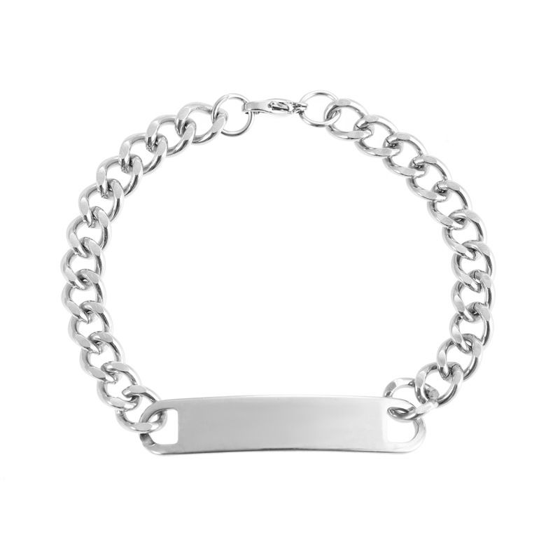 Hot Selling Stainless Steel Men's Curved Bracelet Exquisite Polished Smooth Surface And Straight Strip That Can Be_voghion.com