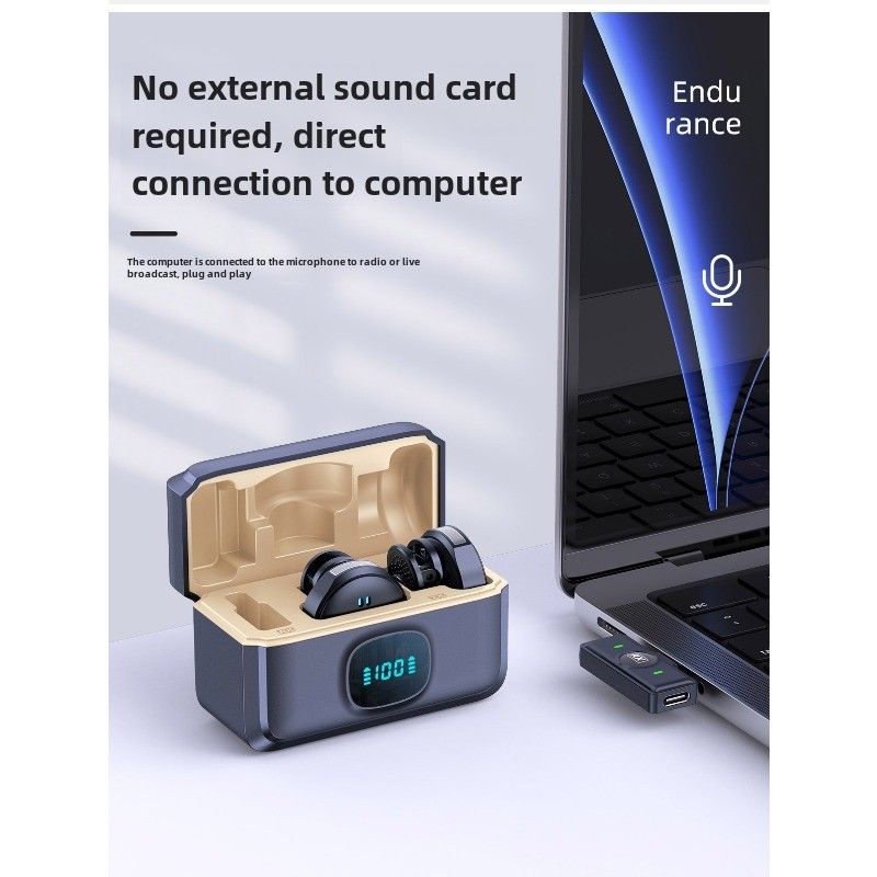 The new Q8 wireless lavalier microphone, a professional digital display noise reduction with built-in reverb for live broadcast_voghion.com