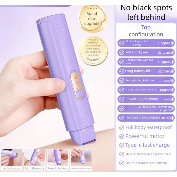 Doppelkopf-Elektrorasierer für Männer und Frauen, Körpertrimmer für Achseln und Beine, Haarentfernungswerkzeug_voghion.com