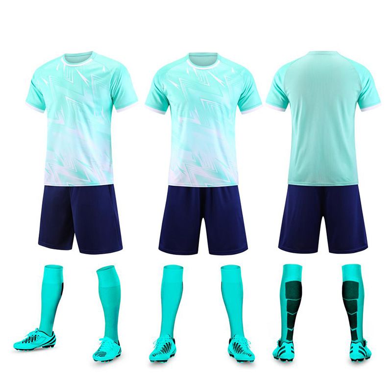 Speed Printing Font Fußballanzug-Set für Erwachsene und Kinder, kurzärmelig, schnelltrocknend, für den Sport von Männern und Frauen_voghion.com