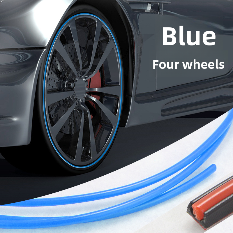Car Decorative Double Layer Wheel Rim Protection Ring Universal Modification Tire Anti-Collision Strip_voghion.com