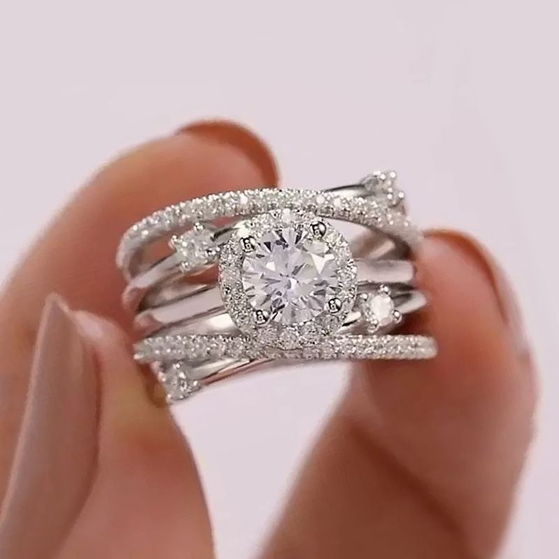 Anello da donna alla moda con zirconi multi-avvolti di Cao Shi_voghion.com