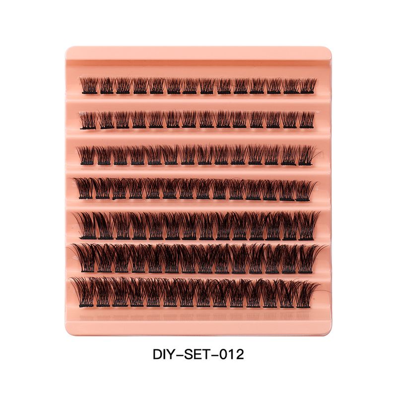 Lash extension set 7 rows of false eyelashes piecewise natural dense self-grafting planting single tuft of hair_voghion.com