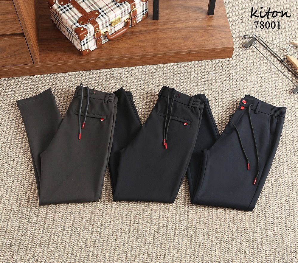 High Elasticity Graphene Thermal Men's KIT Autumn Winter European Brand Drawstring Casual Trousers Light Luxury Solid_voghion.com