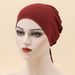 Modal Mercerized Cotton Elastic Base Cap Headscarf Chemotherapy Cap Simple Win Hat_voghion.com