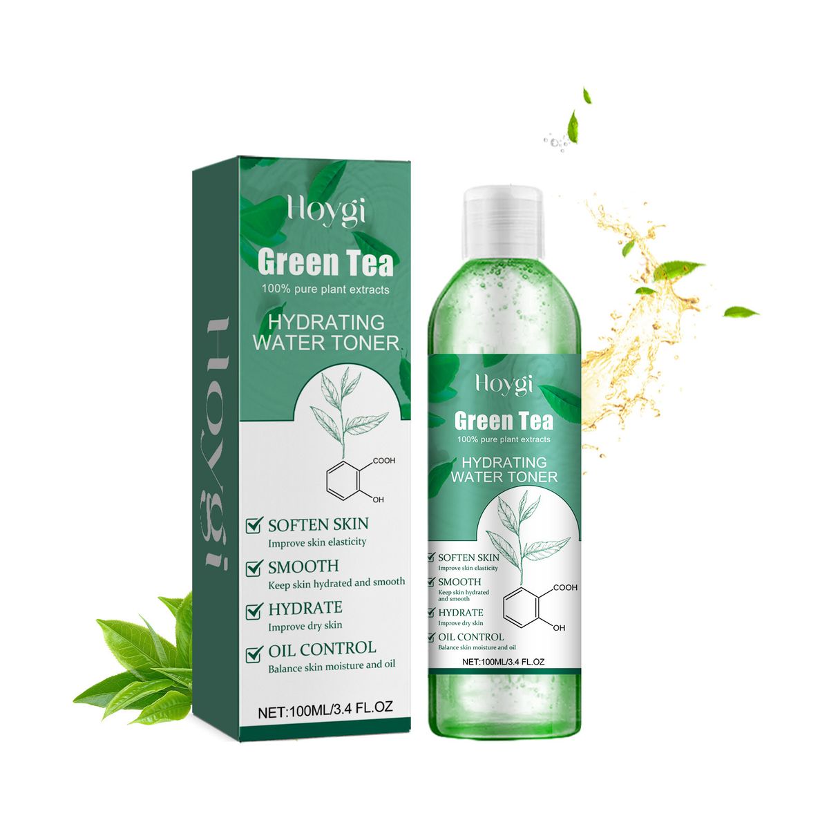 Hoygi Green Tea Moisturizing Toner for Skin, Soft Radiant, Cleansing Acne Marks, Clear and Moisturizing, Non greasy_voghion.com