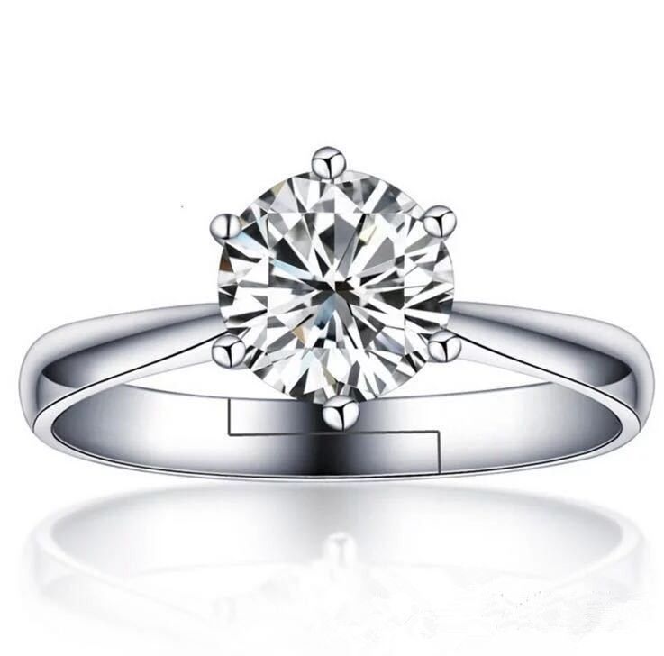 Women's Style Simplicity Simulation Six Claw Ring Proposal Live Opening 6mm Adjustable_voghion.com
