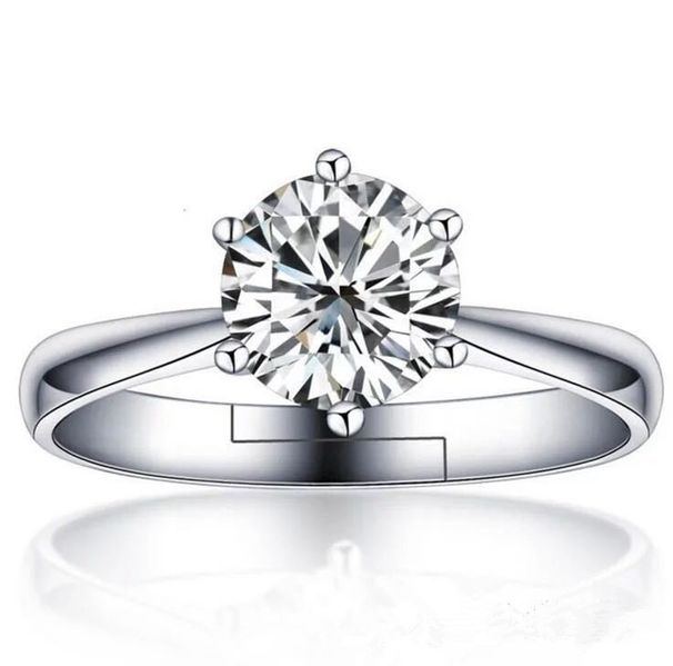 Women's Style Simplicity Simulation Six Claw Ring Proposal Live Opening 6mm Adjustable_voghion.com