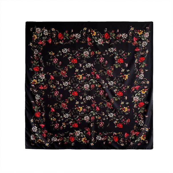 Ombrellone da spiaggia e protezione solare diagonale da donna versatile alla moda in stile campagna floreale in seta simulata sottile estivo_voghion.com