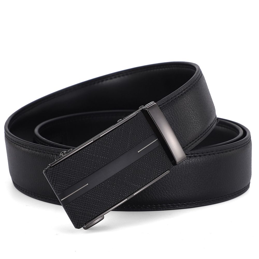 Genuine Cowhide Leather Belt For Men - Automatic Buckle, Business & Casual Style, Soft & Durable_voghion.com