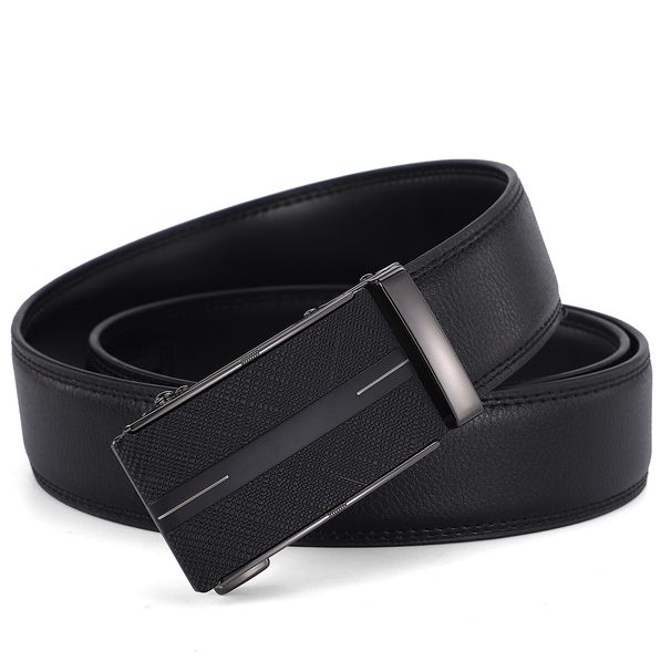 Genuine Cowhide Leather Belt For Men - Automatic Buckle, Business & Casual Style, Soft & Durable_voghion.com