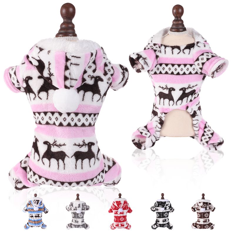 Puppy Super Soft Coral Fleece Pet Christmas Cat Dog Winter Warm Home Clothes_voghion.com