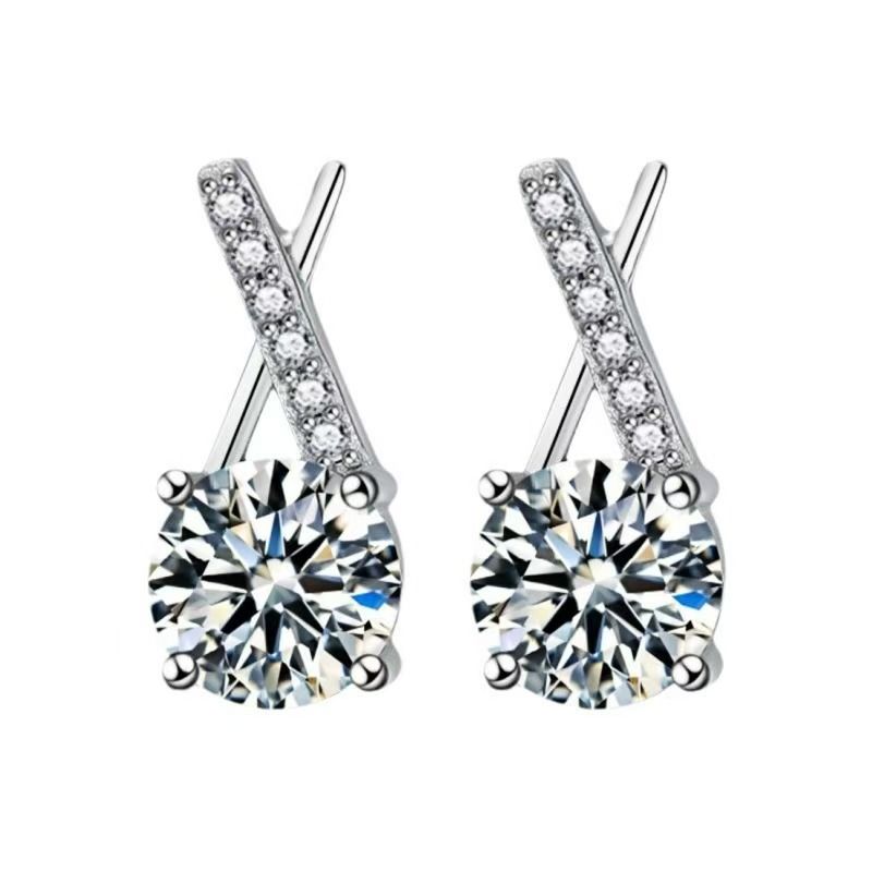 Two Carat Moissani Diamond Women's Color Protection Accessory, Full Diamond, Fashionable And Versatile Necklace,_voghion.com