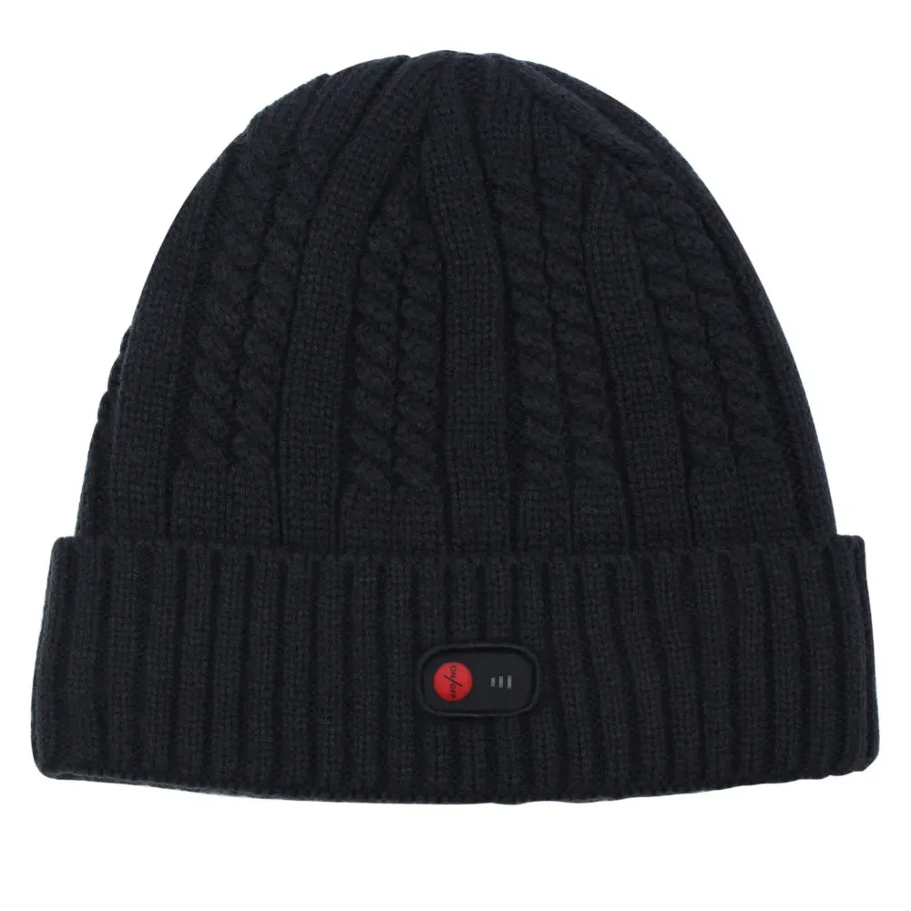 Fashion- Winter Heated Black Hat For Man And Woman Warm Thermal_voghion.com