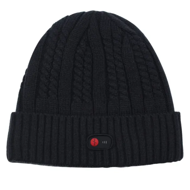 Fashion- Winter Heated Black Hat For Man And Woman Warm Thermal_voghion.com
