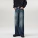 Men's Clothing High Street Washed Old Fashion Jeans Mopping Style Cleanfit Loose Straight Pants_voghion.com