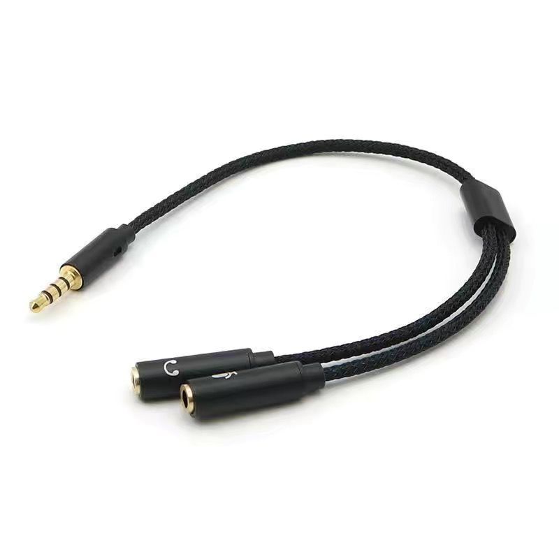 Audiokabel 1 bis 2 Eins-zu-Zwei-Telefon-Kopfhörer-Mikrofon-Adapter 2-in-1-Splitter-Konverter_voghion.com