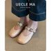Schaffell~ Geschlossene Halbpantoffeln für Damen, High-End-Sommermode, gepaart mit Kleidern, Slip-On Lazy Mules_voghion.com