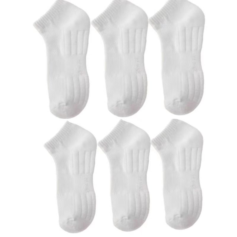 6 Pairs Of Men's Sports Basketball Training Deodorant Comfortable Massage Socks Set_voghion.com