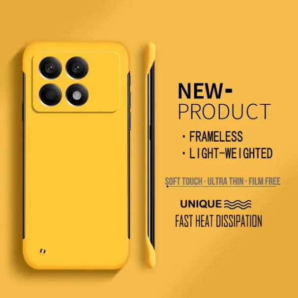 Rahmenlose harte PC-Matt-Telefonhülle für Xiaomi Mi Poco X6 Pro X6Pro Schutzstoßstange Solide Shell Cover Cases_voghion.com