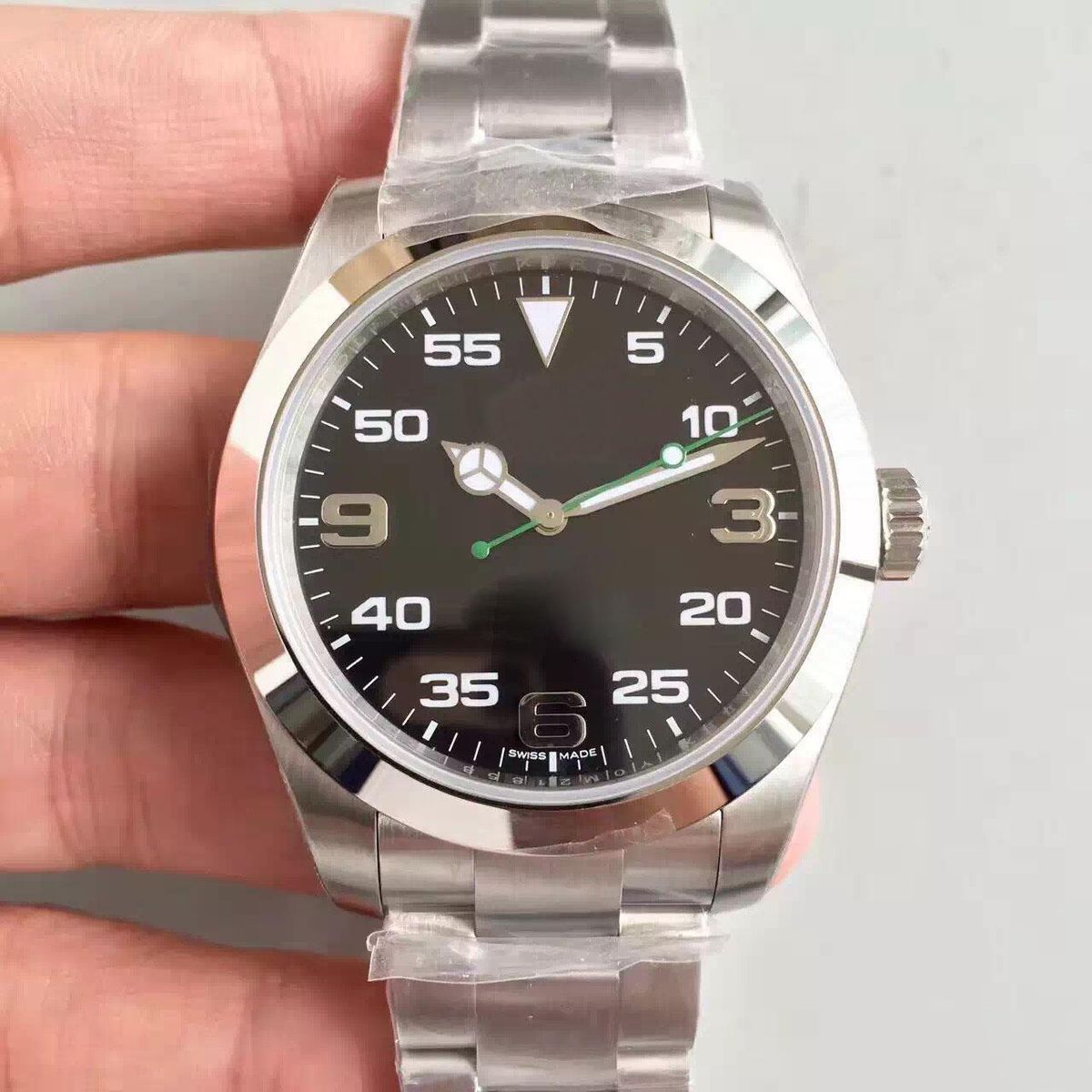 Laujia log Kongba klocka utfärdad automatisk mekanisk klocka herraffär glöd-i-mörkret vattentät stålbälte mekanisk klocka_voghion.com