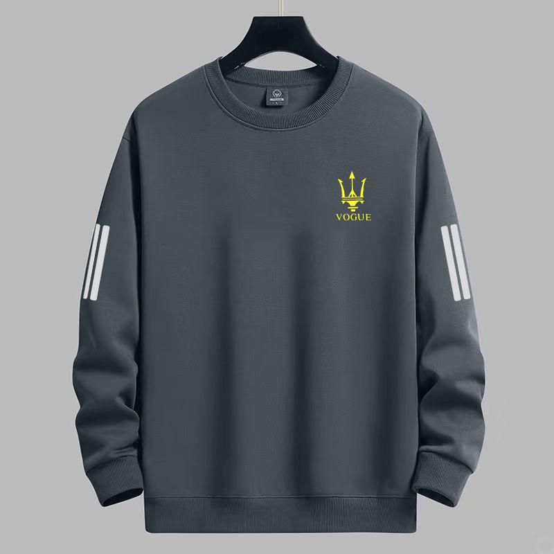 Maglietta da uomo, autunno e inverno, alla moda, con fondo spesso e largo, casual, per giovani studenti, stampata, girocollo, felpa_voghion.com
