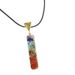 Collana con ciondolo in pietra curativa dei 7 chakra - Gioiello energetico in cristallo naturale per yoga e meditazione con catena regolabile da 45 cm, regalo spirituale perfetto._voghion.com