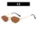 Retro Metal Polygonal Rhombus Sunglasses Fashionable Face Small Sunglasses_voghion.com