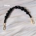 Vintage Handmade Color-Block Black Resin Bag Handheld Acrylic Beaded Chain_voghion.com