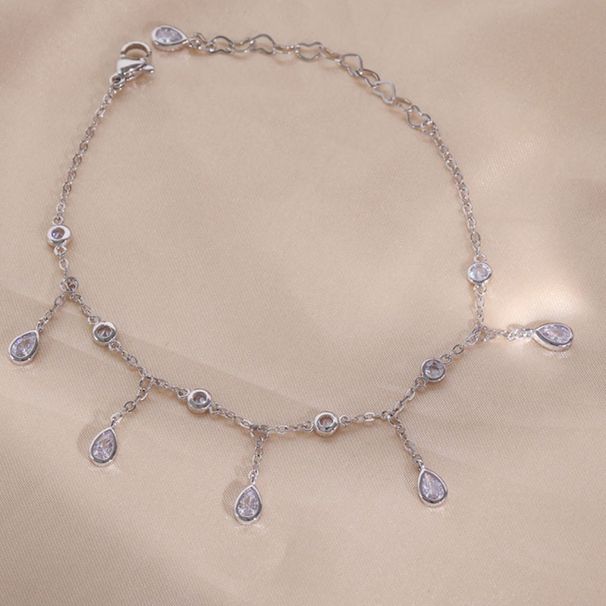 Korean Crystal Tassel Anklet For Women, Ins Niche Design, High-end Simple Personality Temperament, Internet Celebrity_voghion.com