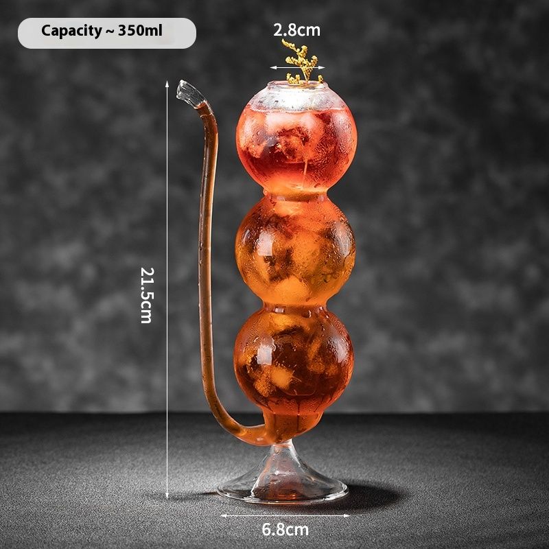 Candied Hawthorn Cocktail Creative Wine Drink Highball Long Island Iced Tea Glass Bar Straw Cup_voghion.com