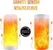 LED Flame Effect Light, Magnetic Flameless Candle Bulb Lamp with 4 Modes, Waterproof USB Rechargeable Flickering Flame Lantern_voghion.com