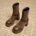 Trendige Damen-Winterstiefel 2024: Modische Martin-Stiefel mit dicker Sohle für warme Füße, Khaki/Schwarz/Braun, 27ce_voghion.com