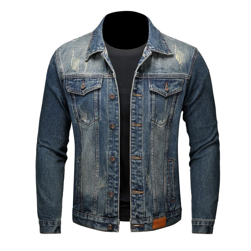 Nuovo cappotto di jeans da uomo in stile motociclista di lusso, stile primavera e autunno, top 522_voghion.com