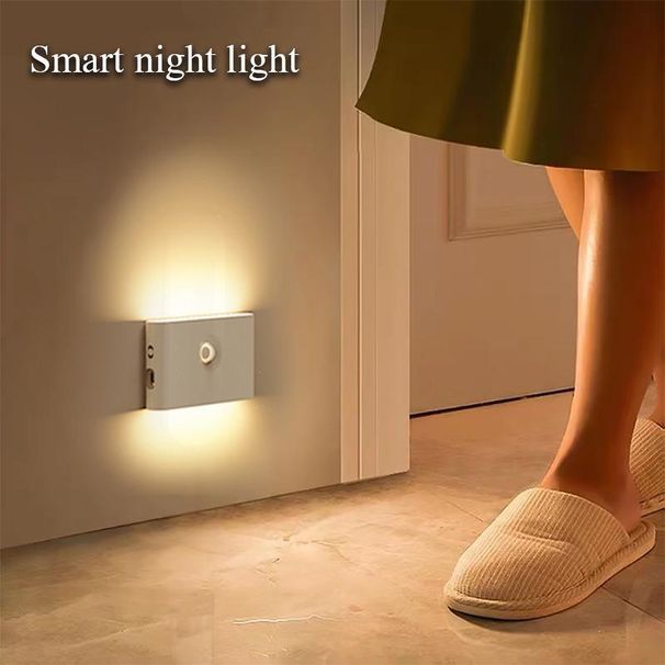 Led intelligens emberi test indukciós éjszakai fény vezeték nélküli USB töltő fali lámpák hálószoba folyosó szekrény Fürdőszoba éjszakai fény_voghion.com